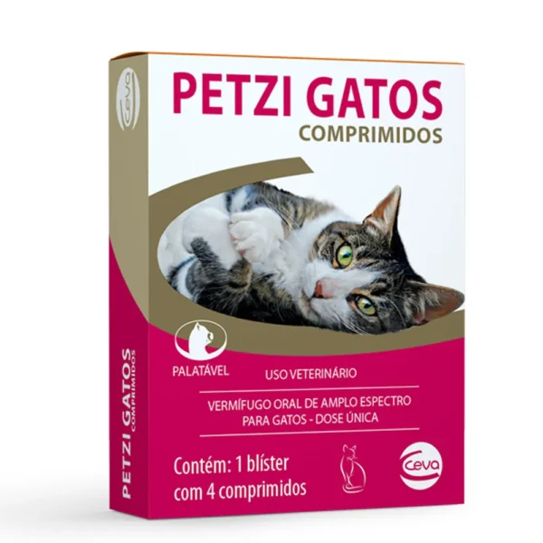 Petzi Gatos Vermífugo 4 Comprimidos