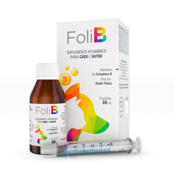 Foli B Suplemento Avert para Cães e Gatos 30 ml